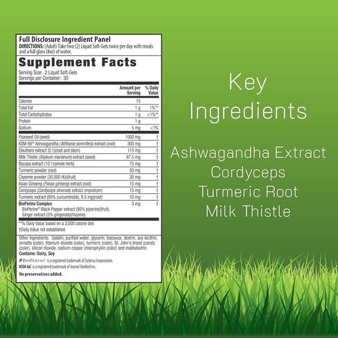Irwin Naturals Extra Strength Ashwagandha Mind & Body – 60 Liquid Soft-Gels in Kuwait