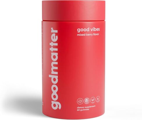 Good Vibes Daily Mood & Intimacy Support Gummies for Women and Men w/Clinically-Studied Saffron, Maca Root, S7 Nitric Oxide Complex & Ashwagandha – Wild Berry Flavor (60 Count) in Kuwait