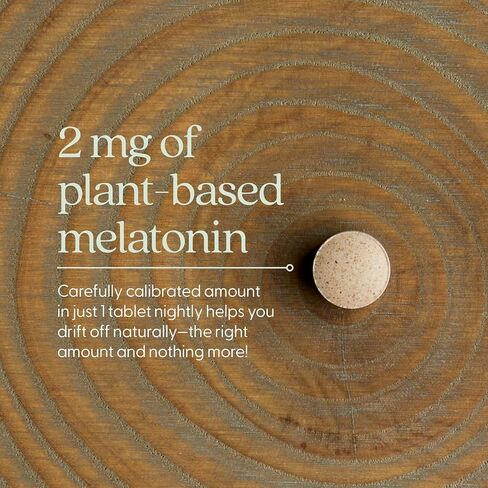 New Chapter Plant Melatonin 2mg - Sleep Aid for Adults with No Next-Day Grogginess, Nature-Inspired Sleep Formula Made with Melatonin from Tomato + Tart Cherry & Ashwagandha – Non-GMO, 30ct in Kuwait