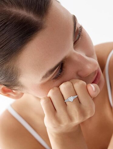 Moissanite Engagement Ring 1.2CT D Color VVS1 Clarity Heart Shaped 925 Sterling Silver Rings Bridal Wedding Promise Ring Infinity Love Jewelry for Women with Certificate Size 5-10 in Saudi Arabia