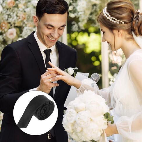 Andibro Skinny Black Tie, Black Skinny Tie for Women & Men, 57 Inch Satin Necktie with Adjustable Zipper, Formal Business Wedding Accessory in Kuwait