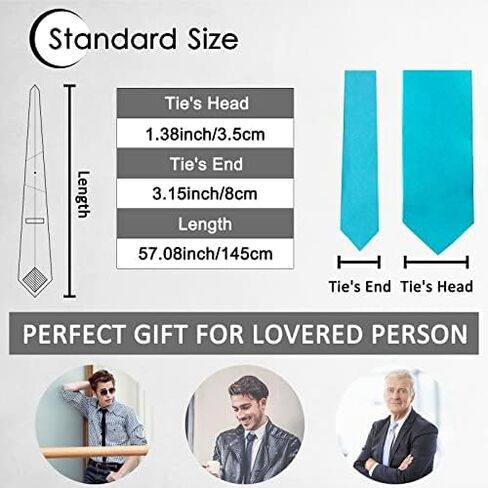 3.15" Classic Solid Satin Mens Tie Business Casual Neckties for Husband Family in Kuwait