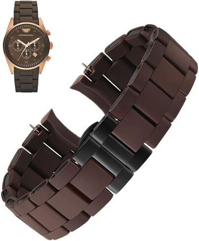 Steel silicone watch belt is suitable for Armani watch belt AR5905 906 AR5919 920 AR5890 891 watch chain 20mm 23mm in Saudi Arabia
