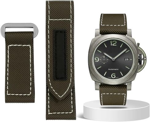 Carbon Fiber Check Nylon Canvas Strap For Panerai Lumino PAM01118 01661 Waterproof Watchband Bracelet 24mm Black Blue in Saudi Arabia