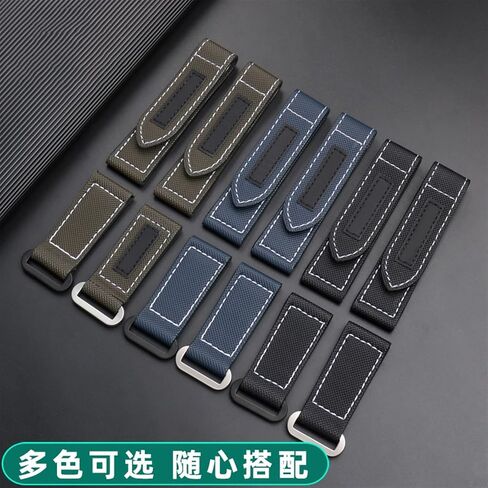 Carbon Fiber Check Nylon Canvas Strap For Panerai Lumino PAM01118 01661 Waterproof Watchband Bracelet 24mm Black Blue in Saudi Arabia