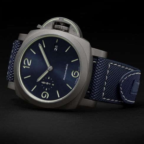 Carbon Fiber Check Nylon Canvas Strap For Panerai Lumino PAM01118 01661 Waterproof Watchband Bracelet 24mm Black Blue in Saudi Arabia