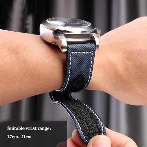 Carbon Fiber Check Nylon Canvas Strap For Panerai Lumino PAM01118 01661 Waterproof Watchband Bracelet 24mm Black Blue in Saudi Arabia