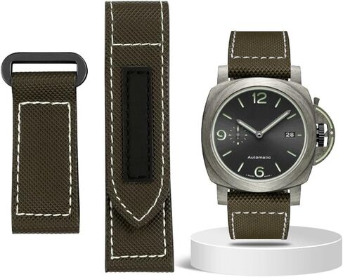 Carbon Fiber Check Nylon Canvas Strap For Panerai Lumino PAM01118 01661 Waterproof Watchband Bracelet 24mm Black Blue in Saudi Arabia