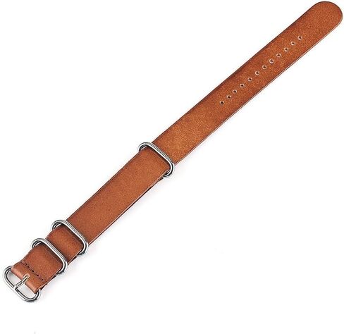 1PC Watch Band, One-piece Cowhide Leather Watch Strap Replacement with Stainless Buckle for Men and Women in Saudi Arabia