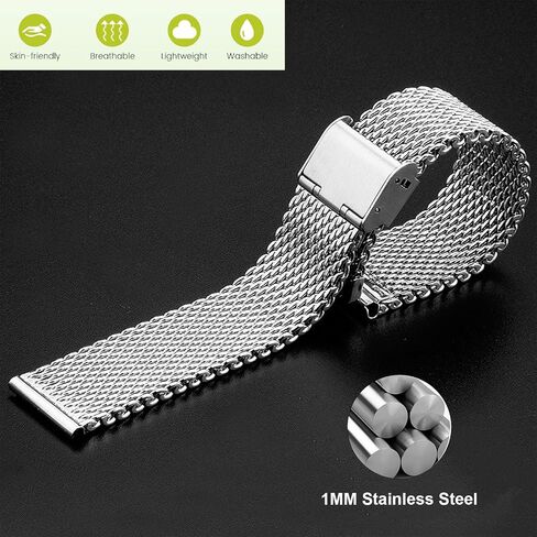 20mm Stainless Steel Bands Compatible with Timex Expedition Scout 40mm/Acadia 40mm/Weekender 38mm/Rugged Core Analog/Field 43mm,Quick Release Stainless Steel Replacement Men Women in Saudi Arabia
