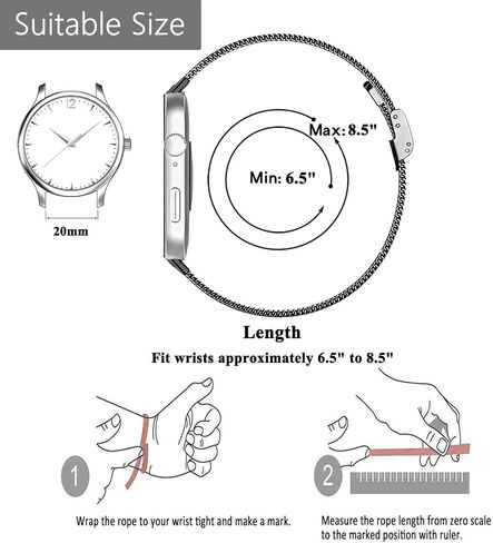 20mm Stainless Steel Bands Compatible with Timex Expedition Scout 40mm/Acadia 40mm/Weekender 38mm/Rugged Core Analog/Field 43mm,Quick Release Stainless Steel Replacement Men Women in Saudi Arabia
