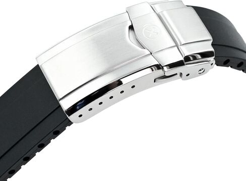 MiLTAT StrapXPro 20mm Quick Release Universal Black FKM Rubber Watch Strap DT01U in Kuwait