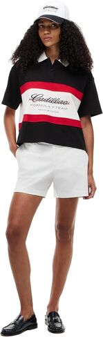 Tommy Hilfiger Women's F1 Boxy Script Short Sleeve Polo in Kuwait