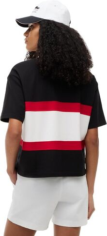 Tommy Hilfiger Women's F1 Boxy Script Short Sleeve Polo in Kuwait