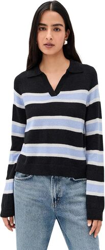 Velvet Women's Everlake Fine Royal Alpaca Polo Sweater in Kuwait
