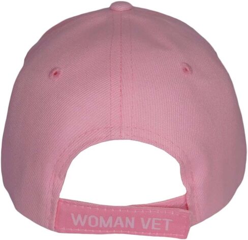 Trade Winds US Army Emblem Woman Veteran V Pink Shadow Acrylic Embroidered Hat Cap - Officially Licensed in Kuwait
