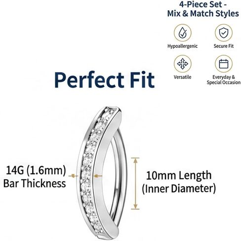 4Pcs Silver Gold belly button ring for women jewelry stainless Steel Body Piercing Barbells belly piercing kit in Saudi Arabia