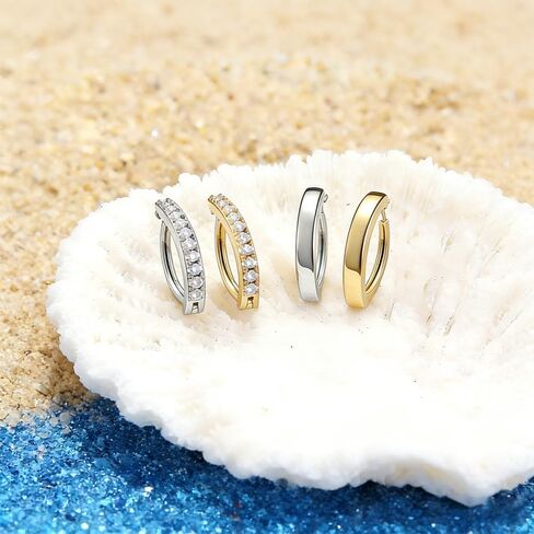 4Pcs Silver Gold belly button ring for women jewelry stainless Steel Body Piercing Barbells belly piercing kit in Saudi Arabia