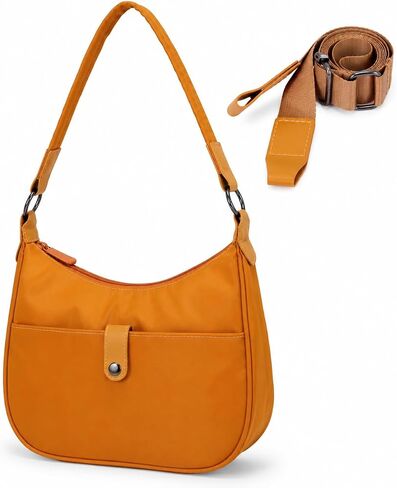Shoulder Bag for Women, Nylon Tote Handbag Crossbody Purse with Detachable Strap, Lightweight Travel Satchel in Kuwait