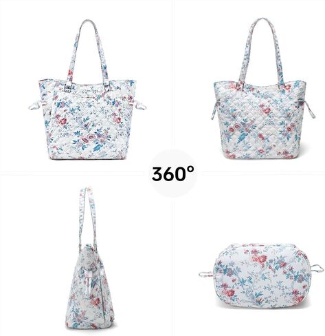GEMIU Women Large Travel Tote Bag Premium Cotton Satchel Purse Lightweight Cotton and Microfiber Fabrics in Kuwait