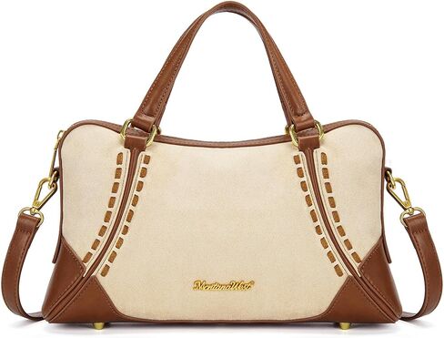 Montana West Faux Suede Satchel Crossbody Bag for Women, Western Style Top Handle Handbag with Adjustable Strap in Kuwait