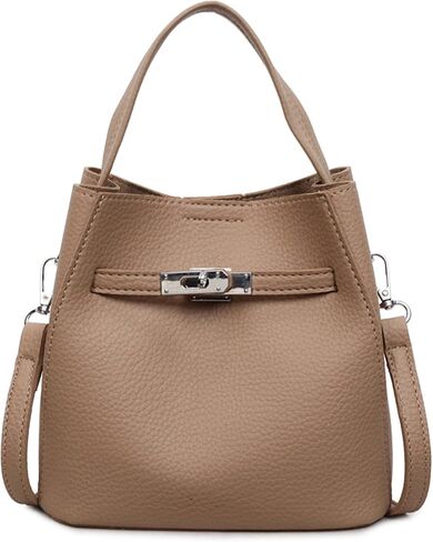 JQAliMOVV Bucket Bags for Women Small Faux Leather Bucket Purse Designer Top Handle Satchel Handbag Shoulder Bag in Saudi Arabia