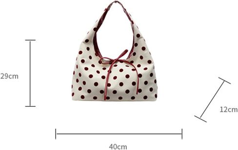 Polka Dot Tote Bag for Women Bow Tie Hobo Bags for Women Slouchy Tote Purse Large Shoulder Handbag Satchel for Travel Work in Kuwait