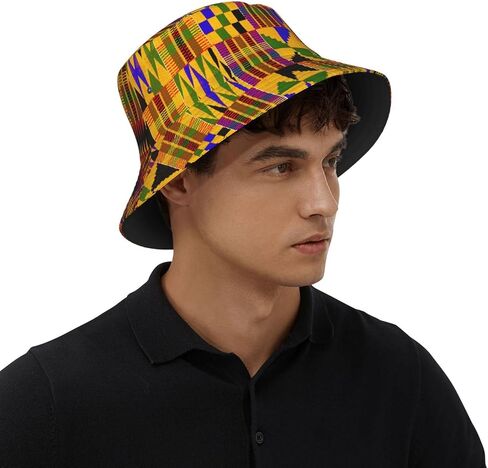 Retro African Hats African Ethnic Tribal Bucket Hat Women Men Beach Sun Hats for Outdoor Travel Hiking in Saudi Arabia