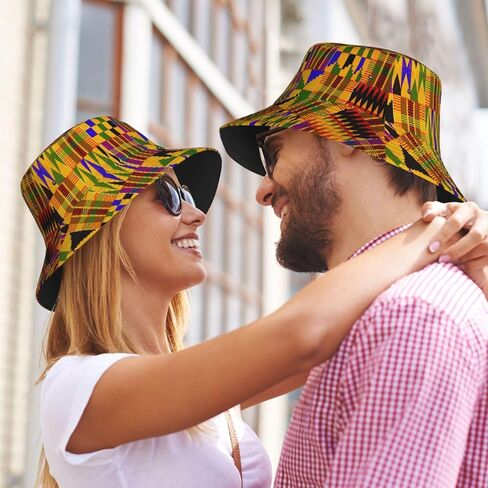Retro African Hats African Ethnic Tribal Bucket Hat Women Men Beach Sun Hats for Outdoor Travel Hiking in Saudi Arabia