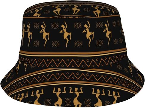 Retro African Hats African Ethnic Tribal Bucket Hat Women Men Beach Sun Hats for Outdoor Travel Hiking in Saudi Arabia