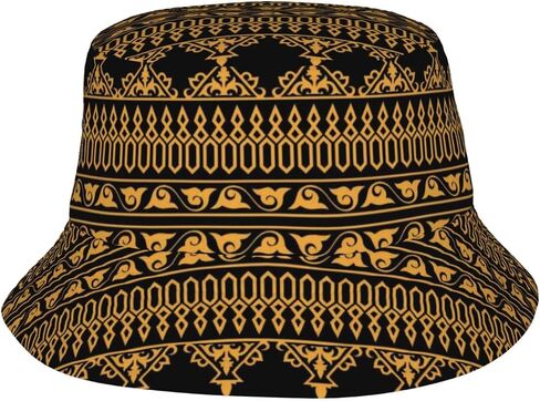 Retro African Hats African Ethnic Tribal Bucket Hat Women Men Beach Sun Hats for Outdoor Travel Hiking in Saudi Arabia