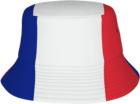 أزياء فرنسا العلم الفرنسي العلم دلو القبعات قبعة الشمس قبعة Packable في الهواء الطلق صياد قبعة للنساء الرجال in Kuwait