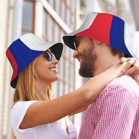 أزياء فرنسا العلم الفرنسي العلم دلو القبعات قبعة الشمس قبعة Packable في الهواء الطلق صياد قبعة للنساء الرجال in Kuwait