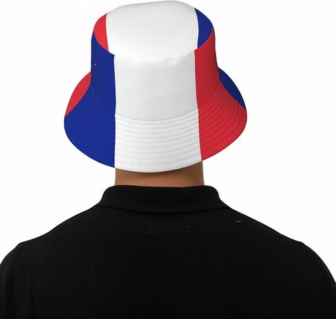 أزياء فرنسا العلم الفرنسي العلم دلو القبعات قبعة الشمس قبعة Packable في الهواء الطلق صياد قبعة للنساء الرجال in Kuwait
