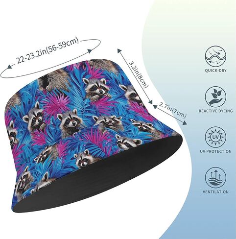 Amasnay Funny Bucket Hat Cotton Double-Side-Wear Reversible Sun Hat for Women Men, Summer Vacation Travel Beach Fisherman Hat in Saudi Arabia