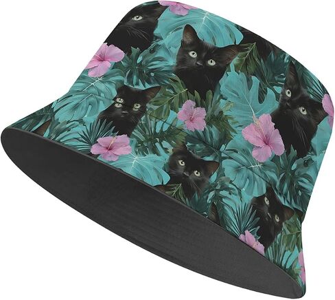 Amasnay Funny Bucket Hat Cotton Double-Side-Wear Reversible Sun Hat for Women Men, Summer Vacation Travel Beach Fisherman Hat in Saudi Arabia