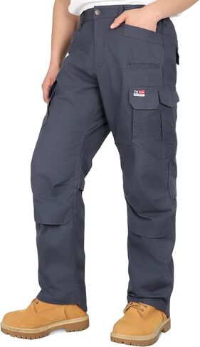 BOCOMAL Men's Vented FR Cargo Pants Stretch Ripstop Breathable Airflow Mesh Design Fire Water and Stain Resistant Work FRC in Kuwait