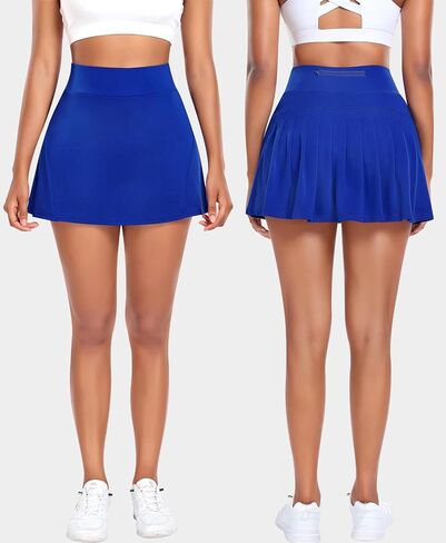 Women High Waisted Athletic Golf Skorts Pleated Tennis Skirts with Pockets Shorts Running Workout Clothes in Kuwait
