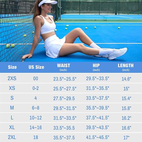 Women High Waisted Athletic Golf Skorts Pleated Tennis Skirts with Pockets Shorts Running Workout Clothes in Kuwait