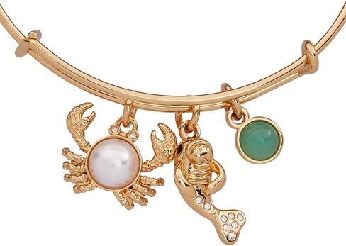 Alex and Ani Sea Creature Multicharm EWB | Crab, Manatee & Crystal | Charm For Bracelet | Crystal & Pearl | Ocean Jewelry Charm in Kuwait