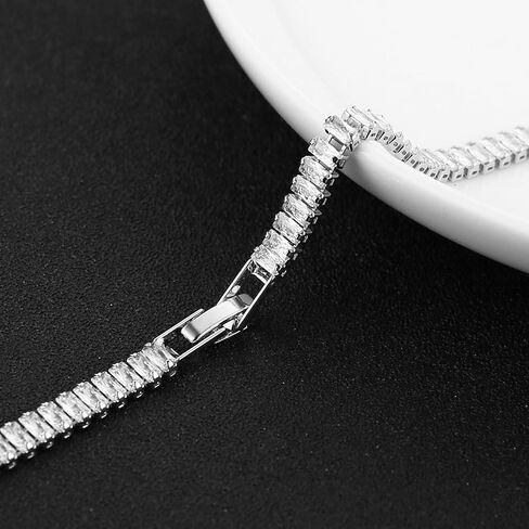 HZMAN Y-Drop Lariat Necklace for Women, Brass with Sparkling Crystal Tennis Chain, Lightweight Elegant Y Shape Necklace for Wedding Party Daily Wear in Kuwait