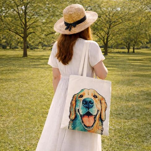 Cute Pet Canvas Tote Bag for Women, Funny Dog Lover Gift for Dog Mom in Kuwait