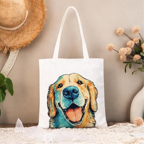 Cute Pet Canvas Tote Bag for Women, Funny Dog Lover Gift for Dog Mom in Kuwait