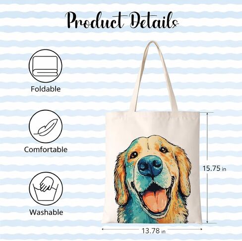 Cute Pet Canvas Tote Bag for Women, Funny Dog Lover Gift for Dog Mom in Kuwait
