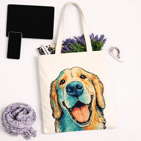Cute Pet Canvas Tote Bag for Women, Funny Dog Lover Gift for Dog Mom in Kuwait