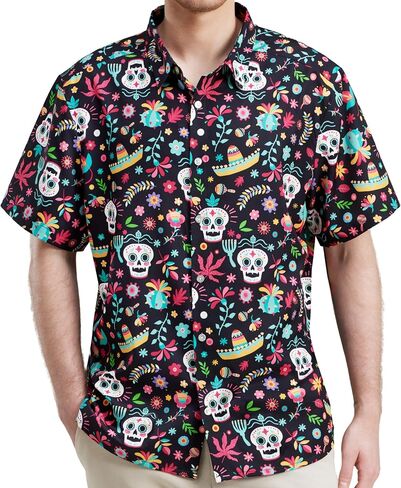 Giggling Getup Hawaiian Shirt for Men Casual Summer Beach Shirts Short Sleeve Button Down in Saudi Arabia