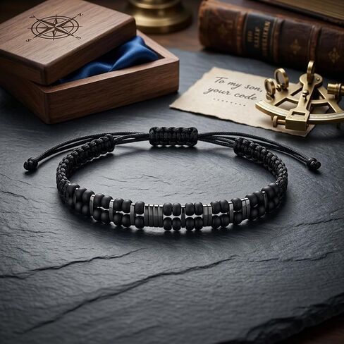 Until We Meet Again Bracelet, Morse Code Bracelet for Men, Memorial Gift for Him, Hidden Message Sympathy Jewelry, Remembrance Gift for Dad, Her in Saudi Arabia
