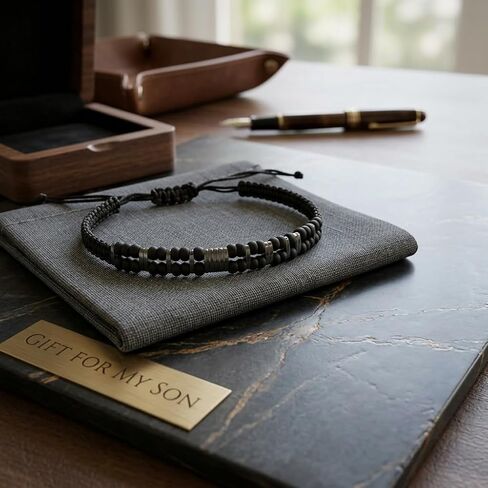 Until We Meet Again Bracelet, Morse Code Bracelet for Men, Memorial Gift for Him, Hidden Message Sympathy Jewelry, Remembrance Gift for Dad, Her in Saudi Arabia