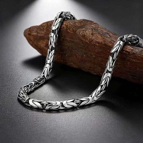 Italian Handmade Sterling Silver Mens Bracelets | Solid S925 Chain Bracelets | Men's Silver Bracelet Gift for Dad, Boyfriend, Son, My Man (8.6" Nepalese Plateau Style) in Saudi Arabia