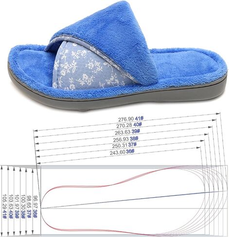 murmur Women's Slippers House Shoes Non-slip Indoor Slide Open Toe Slip on with Comfy Washable Ladies Gifts Foam Slide with Floral for Mothers, Wify, Sisters, Guest houseware in Saudi Arabia